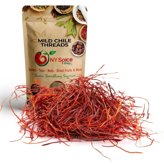 NY SPICE SHOP Mild Chile Threads - 04 Ounce - Mild Chili Thread - Chile Threads for Garnishing - Chile Thread