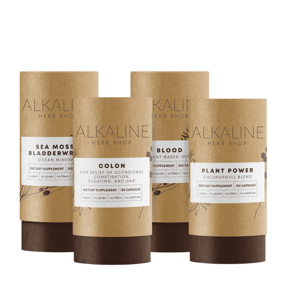 Mild Detox Bundle - Sea Moss & Bladderwrack, Chlorophyll, Iron and Happy Colon