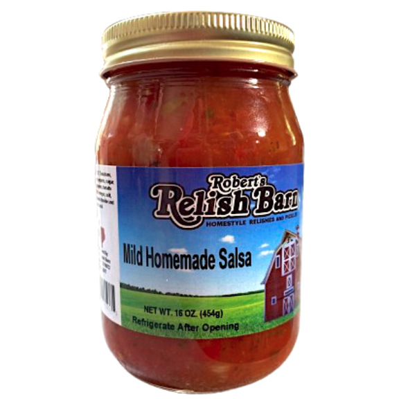 Mild Salsa Homemade  16oz 1 Pint (473ml) Southern Gourmet Chunky Salsa- All Natural Ingredients
