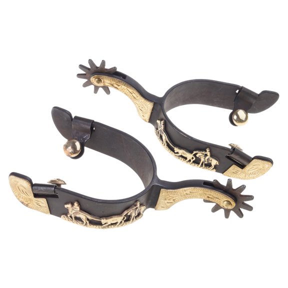 Western Boy Spur with Rowel Mild Steel Horse Boot Spur Decoration Mens Roping Spur Horse Riding Accessories