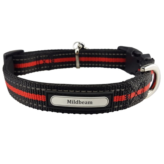 Mildbeam Dog collars, Adjustable Classic Solid Color Nylon Dog Collars for Medium Dogs