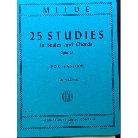 Milde: 25 Studies in Scales and Chords, Opus 24 - For Bassoon (IMC # 456)