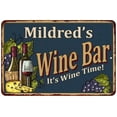 thumbnail image 1 of Mildred's Wine Bar Green Sign Rustic Decor 8 x 12 High Gloss Metal 208120055063, 1 of 1