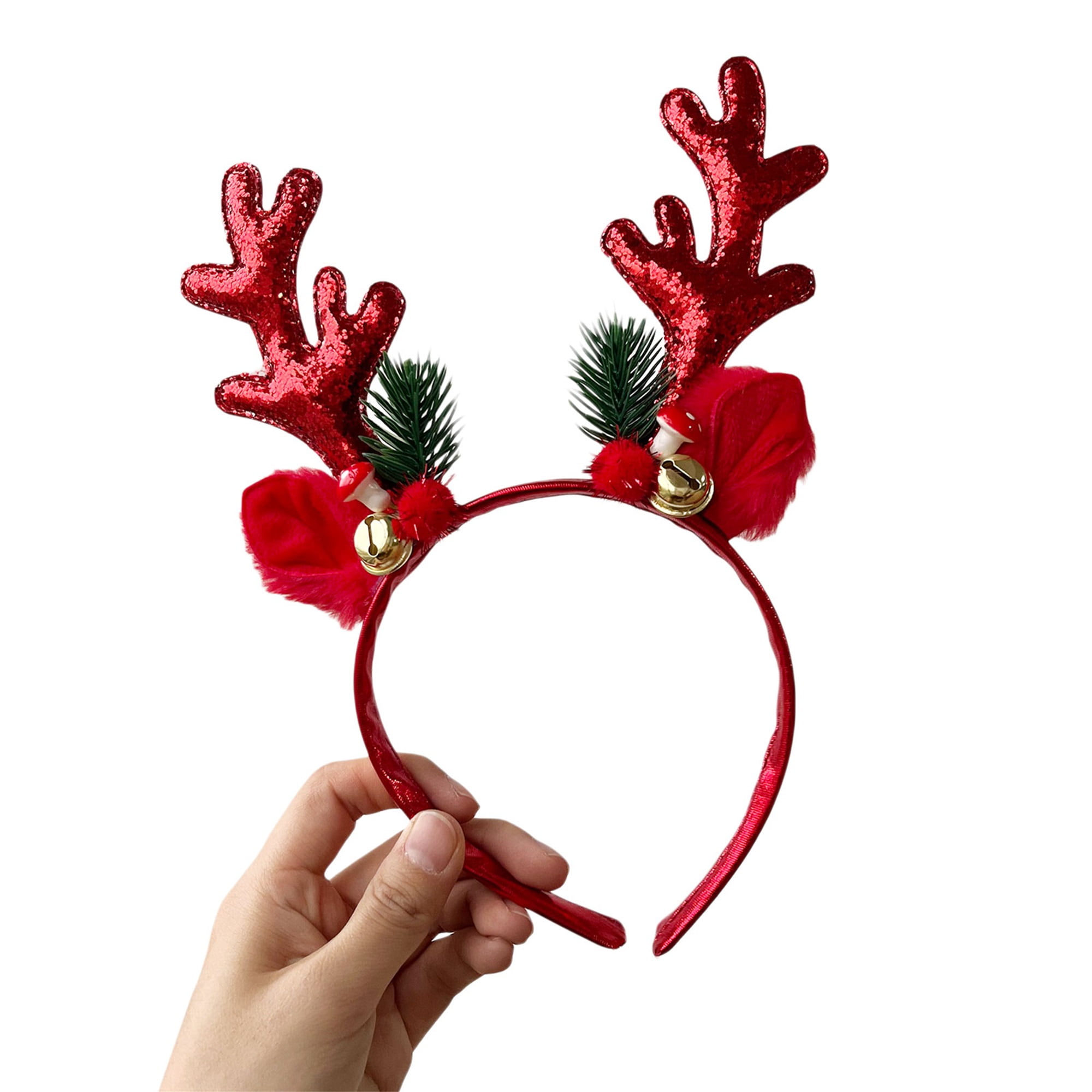 Mildsown Christmas Reindeer Headbands Glitter Antler Deer Ears Hair ...
