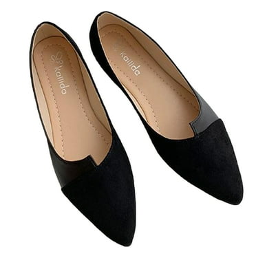 Mildsown Women's Flats Dressy Pointed Toe Contrast Color Ballet Flats Shoes