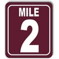 thumbnail image 1 of Mile 2 Distance Marker Brown Running Race 5k Marathon Aluminum composite sign Aluminum Composite Outdoor Sign 15" x18", 1 of 2