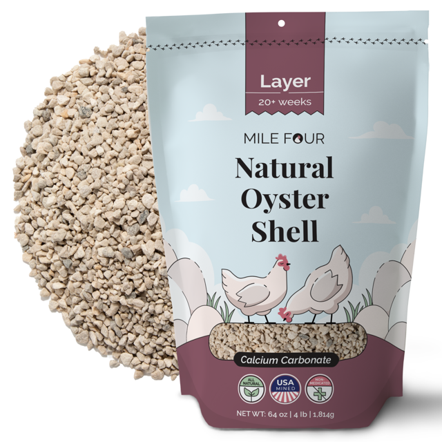 Mile Four Oyster Shell for Strong Chicken Eggshells 100 US Mined