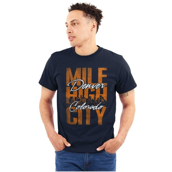 Mile High City Souvenir Denver CO Plus Size Crewneck Graphic Tee Shirt Brisco Brands 2X