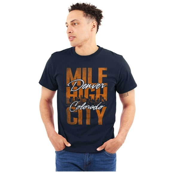 Mile High City Souvenir Denver CO Plus Size Crewneck Graphic Tee Shirt Brisco Brands 2X