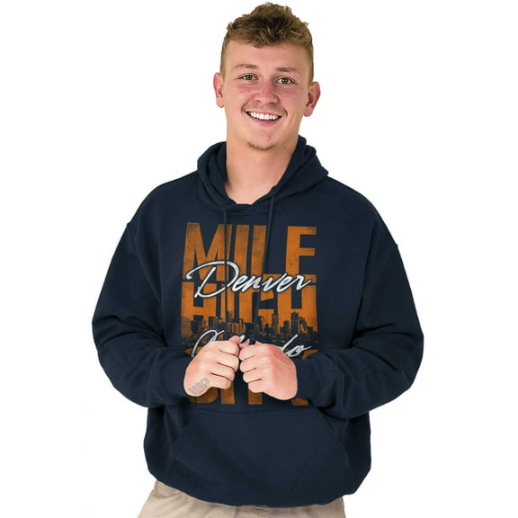 Mile High City Souvenir Denver CO Unisex Plus Fleece Graphic Hoodie Brisco Brands 2X