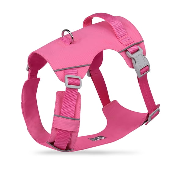 Mile High Life No Pull Dog Harness with Reflective Stripe, Adjustable Easy Get on Lightweight Harness for Small Medium Large Dogs Walking Running Training (Hot Pink, XL Chest 26"-37")