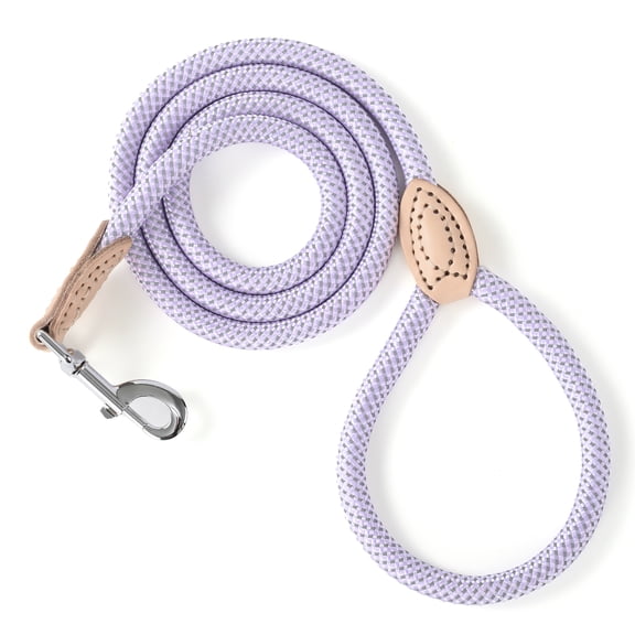 Mile High Life Rope Leash with Genuine Leather Connection,1/2" Thick,6 FT/5 FT/4 FT, Heavy Duty Leash for Small Medium & Large Dogs - Wedding, Walking & Training Leash for Small Medium Large Dogs