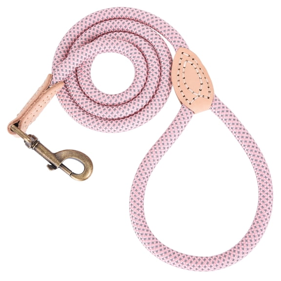 Mile High Life Rope Leash with Genuine Leather Connection,1/2" Thick,6 FT/5 FT/4 FT, Heavy Duty Leash for Small Medium & Large Dogs - Wedding, Walking & Training Leash for Small Medium Large Dogs