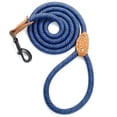 thumbnail image 1 of Mile High Life Rope Leash with Genuine Leather Connection, 6 FT/5 FT/4 FT, Heavy Duty Leash for Medium & Large Dogs (Blue, 48 Inch), 1 of 5