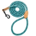 thumbnail image 1 of Mile High Life Rope Leash with Genuine Leather Connection, 6 FT/5 FT/4 FT, Heavy Duty Leash for Medium & Large Dogs (Turquoise Green, 60 Inch), 1 of 5