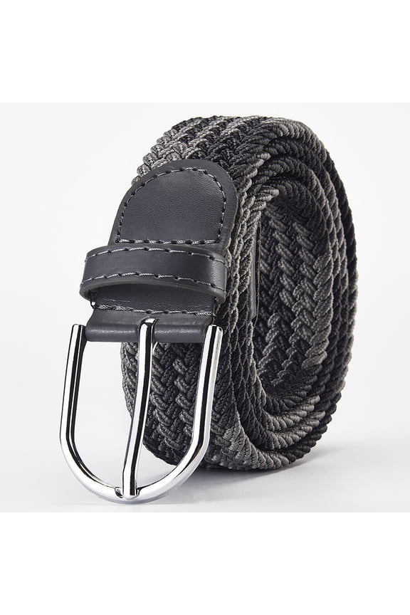 Mile High Life Young Boys Girls | Braided Stretch Elastic Belt | Pin Prong Buckle | Loop End Tip |