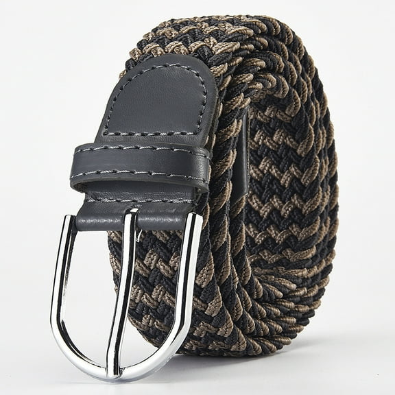 Mile High Life Young Boys Girls | Braided Stretch Elastic Belt | Pin Prong Buckle | Loop End Tip |