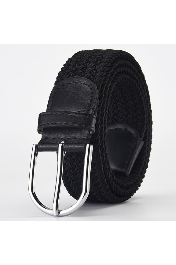 Mile High Life Young Boys Girls | Braided Stretch Elastic Belt | Pin Prong Buckle | Loop End Tip |