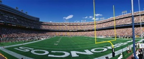 Mile High Stadium Canvas Art - Panoramic Images (30 x 13)