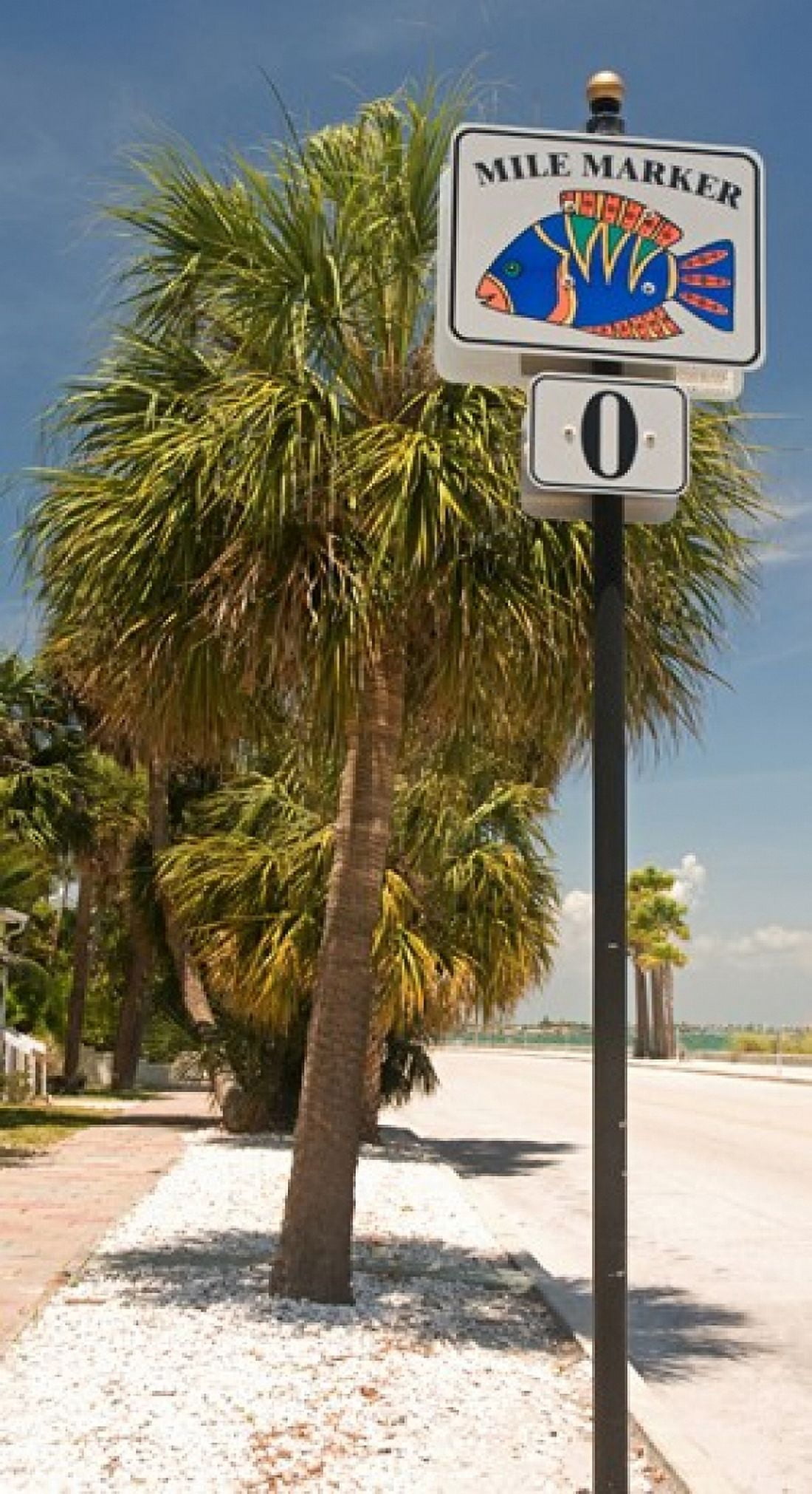 Mile marker zero at Pass-A-Grille St Pete Beach Tampa Bay Area Tampa Bay Florida USA Canvas Art - Panoramic Images (24 x 14)
