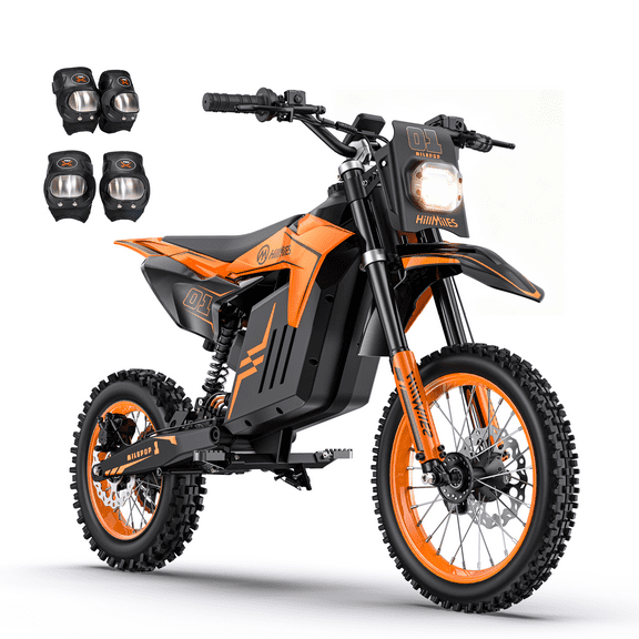 MilePop1 Electric Dirt Bike for Teens & Adults, 3000W Motor, Up to 31 MPH & 45 Miles Range, Dual Suspension Off-Road with LCD Display, Bluetooth Speaker & Hydraulic Disc Brakes