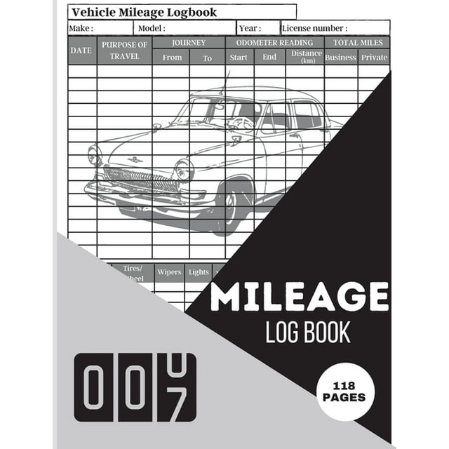 Mileage Log Book Simple Car Tracker for Taxes & Vehicle Expense