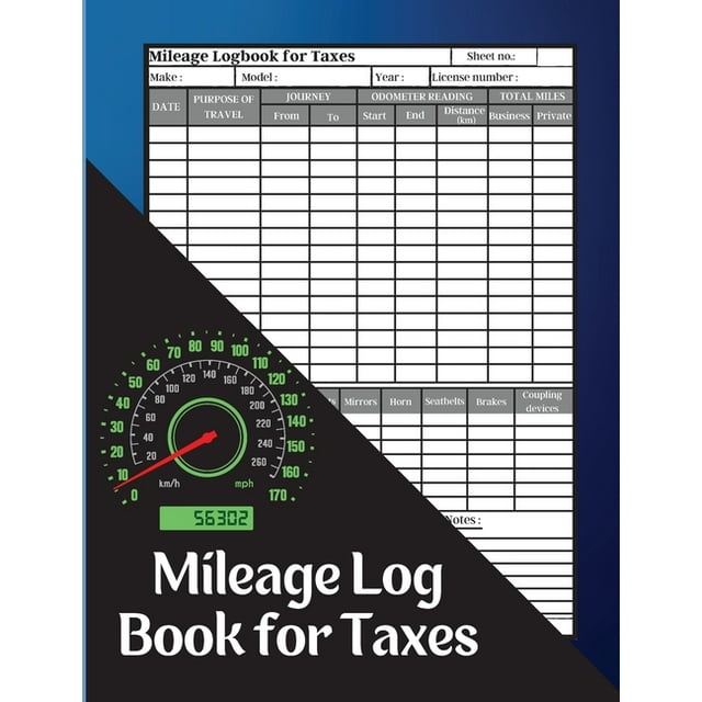 Mileage Log Book for Taxes Record Daily Vehicle Readings And Expenses