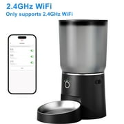 Milemduomar Pet Automatic Feeder App Wireless Smart Feeder Automatic Timing Wifi 2.4GHZ