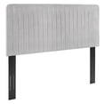 thumbnail image 1 of Modway Milenna Channel Tufted Performance Velvet Twin Headboard in Light Gray, 1 of 7