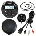 thumbnail image 1 of Milenna PRV17 Marine Gauge Style AM/FM Radio Stereo Receiver With Protective Cover Bundle Combo With Waterproof Bluetooth Adapter + Enrock USB/AUX To RCA Interface Mount Cable + 22" Radio Antenna, 1 of 13