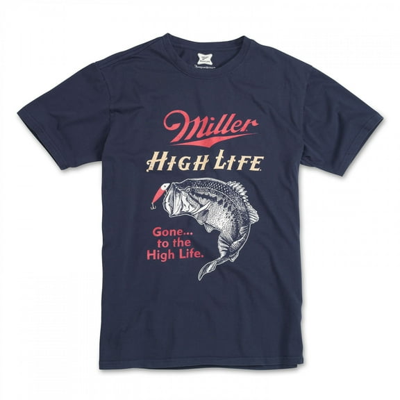 Miller High Life 891774-2xlarge Gone to the High Life Navy T-Shirt - 2XL