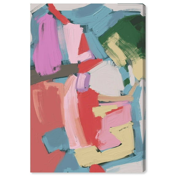Miles Away Retro Modern Abstract Canvas Wall Art by Art Remedy, Gallery Wrapped, 10"x15"