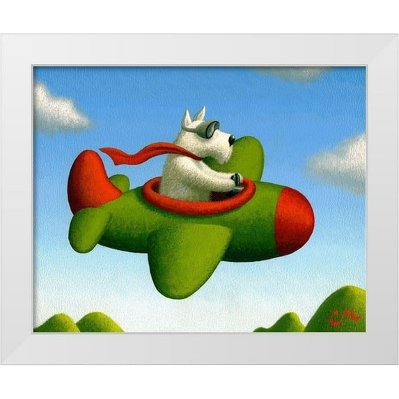 Miles, Chris 14x12 White Modern Wood Framed Museum Art Print Titled - Frequent Flier No. 1