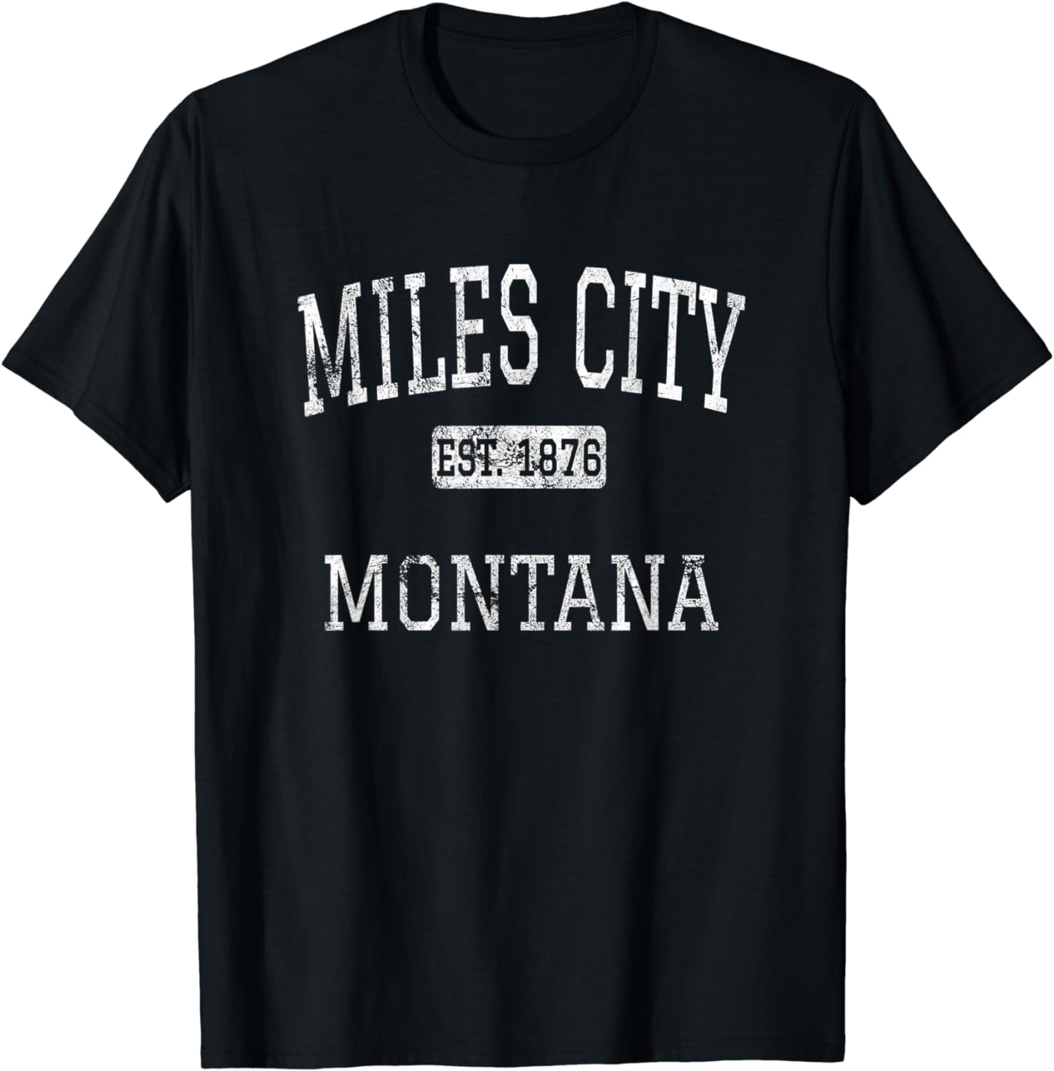 Miles City Montana MT Vintage TShirt Graphic & Letter Print TShirt