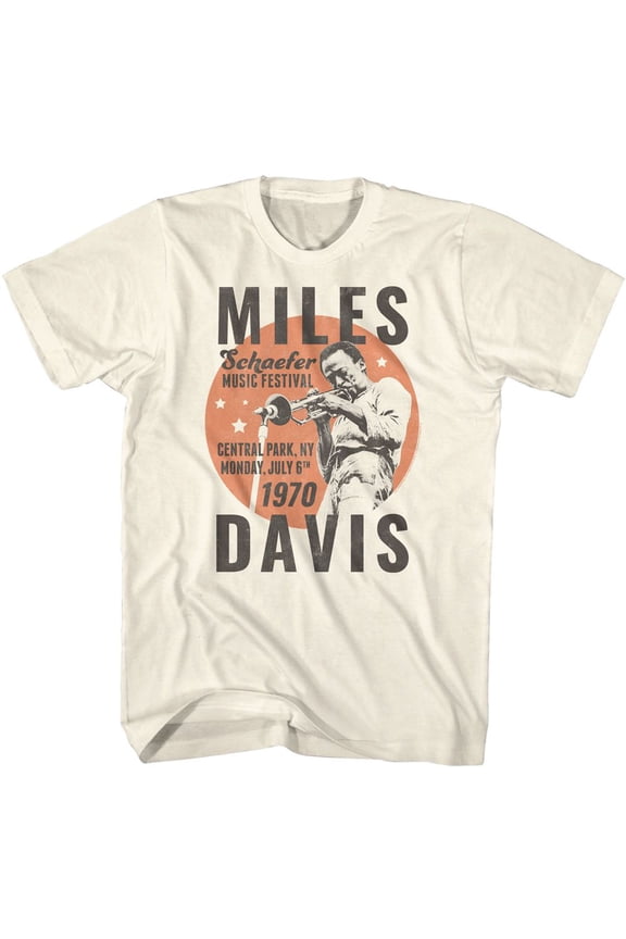 Miles Davis 1970 Circle Natural Adult T-Shirt