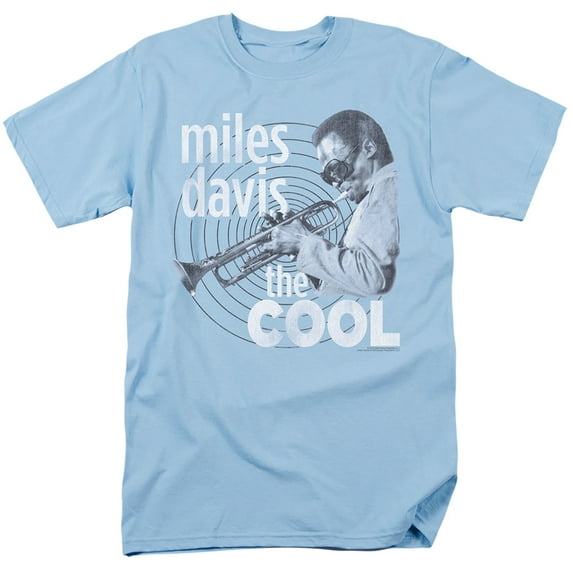 Miles Davis The Cool Adult 18/1 T-Shirt Light Blue