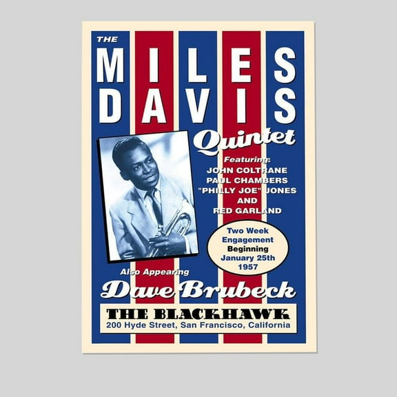 Miles Davis Vintage Concert Print Poster Jazz Memorabilla Size 24''x36'' - Postora