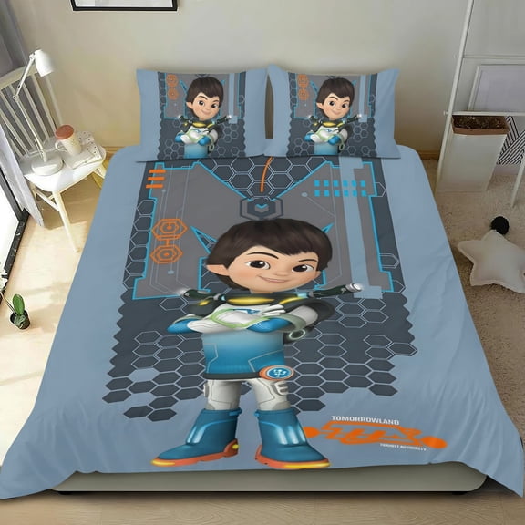 Miles From Tomorrowland Themed Bed Sheet Set Three Piece Set 53x79 Inches Comfortable And Skin Friendly Unique Design Creating A Star Studded Night