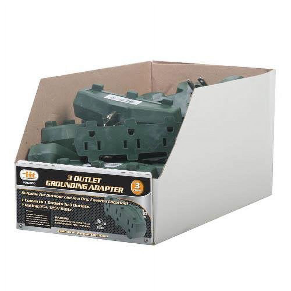 Miles Kimball 3 Outlet Grounding Adapter