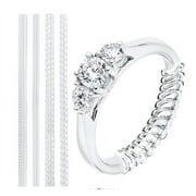 LIMEI Ring Size Adjuster for Loose Rings, Transparent Silicone Jewelry Sizer, Mandrel for Making Jewelry Guard, Spacer, Sizers, Fitter for Women Loose Rings Fit Almost Any Ring - 5 Pack, 4 Sizes