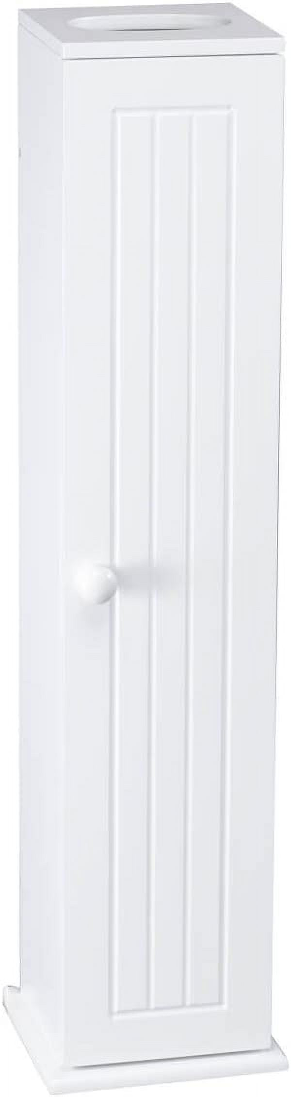 Miles Kimball White Compact Toilet Tissue Storage Tower With 4 Shelves