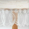 Miles Kimball White Vinyl Lace Tablecloth 70" Round