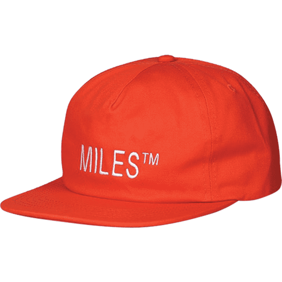 Miles Logo Hit Skate HAT - Adjustable Safety Orange