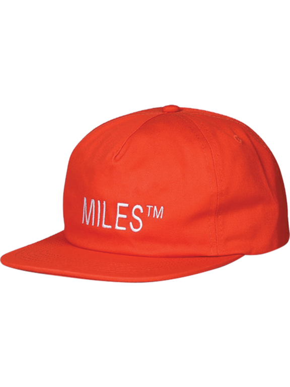 Miles Logo Hit Skate HAT - Adjustable Safety Orange