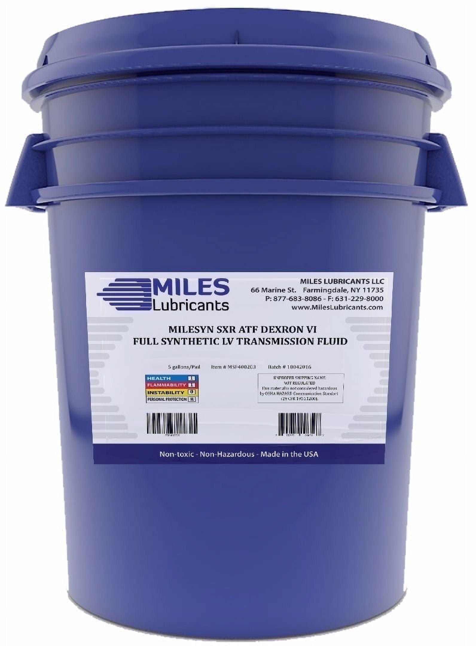 Miles Lubricants MILESYN Synthetic Automatic Transmission Fluid, 5 Gallon Pail