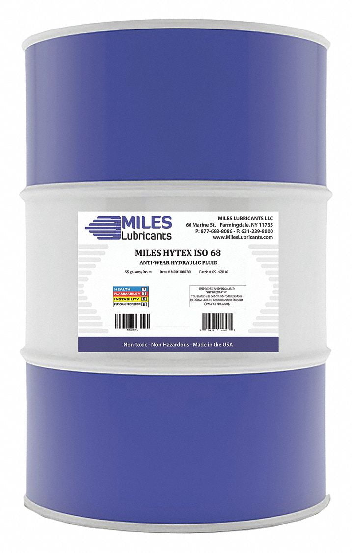 Miles Lubricants Oil,68,20W,Drum,400 lb.,99 Viscosity  M001000701