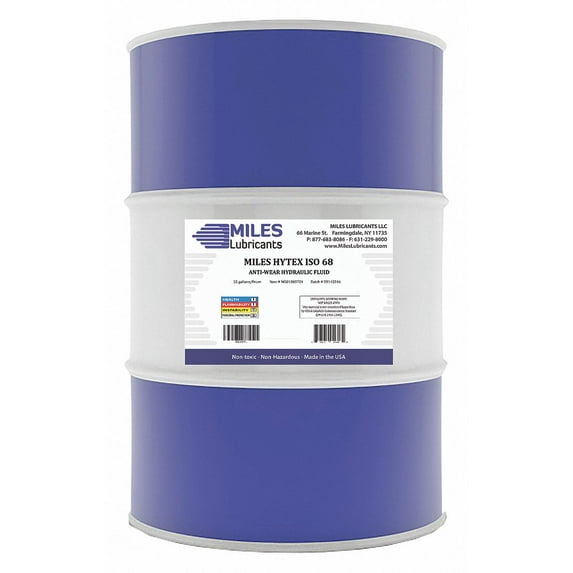 Miles Lubricants Oil,68,20W,Drum,400 lb.,99 Viscosity M001000701