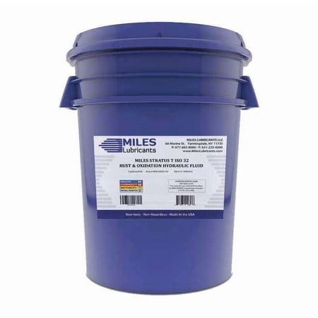 Miles Stratus, T, 32 Rust & Oxidation Hydraulic Fluid, 5-Gallon Pail