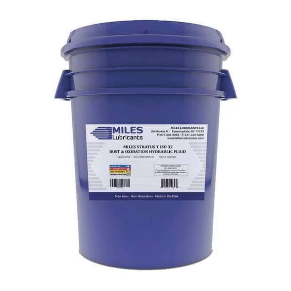 Miles Stratus, T, 32 Rust & Oxidation Hydraulic Fluid, 5-Gallon Pail