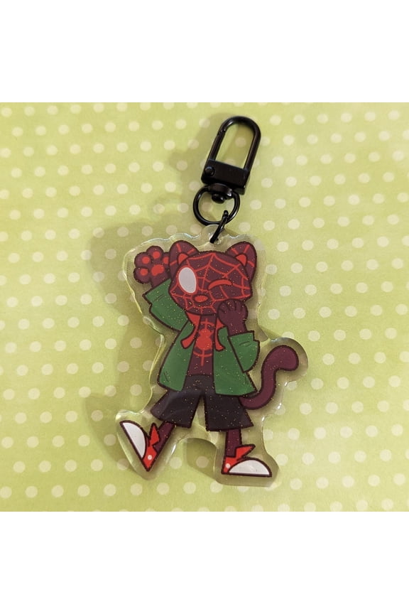 Miles Meowrales Spiderverse Keychain (1 keychain)